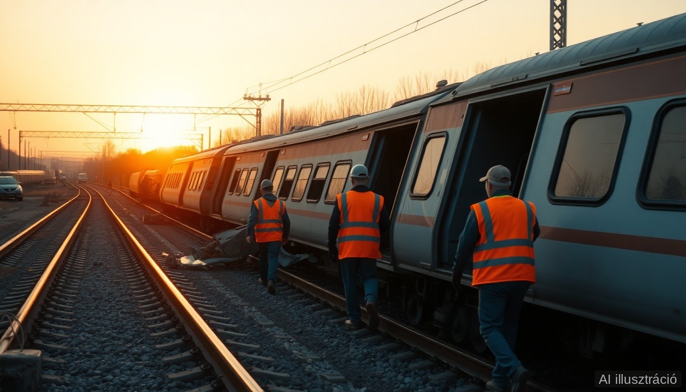 Négy kocsi siklott ki Gyománál – súlyos sérült, Vitézy a helyszínen